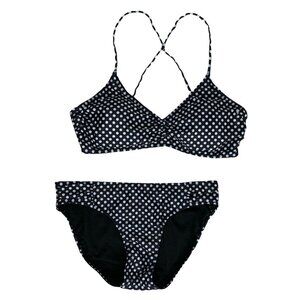 Liquid Swimwear 2-pieces Set Top/Bottom Classic Bikini Black/White